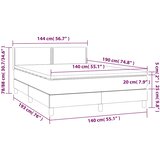  s oprugama i madracem crni 140 x 190 cm baršunasti | shoptok.hr