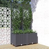 vidaXL Vrtna sadilica s rešetkom tamnosiva 80 x 40 x 136 cm PP Cijene