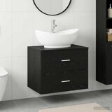  Set namještaja za kupaonicu Crni hrast Konstruirano drvo Crna 62,5 x 44,5 x 50 cm | shoptok.hr