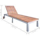  Ležaljka za sunčanje od masivnog bagremovog drva | shoptok.hr