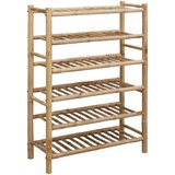  Polica za cipele s policom Prirodna 68 x 28 x 96 cm Bambus - 6 guma | shoptok.hr