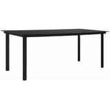  Vrtna garnitura - 7-dijelni vrtni blagovaonski set od poliratana i stakla - Crna Dužina stola 190 cm 6 | shoptok.hr
