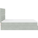  Otomanski krevet s madracima svijetlosivi 140x190 cm baršunasti | shoptok.hr