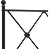 Metalno zamjensko uzglavlje crno 80 cm | shoptok.hr