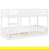 vidaXL Pograd bel 90x200 cm trdna borovina | Shoptok.si