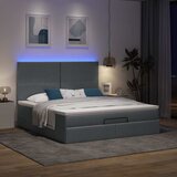  Otomanski krevet s madracem i LED tamnosivi 160x200cm tkanine | shoptok.hr