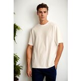 Dewberry 75226 Mens Oversized Fit Crew Neck T-Shirt-STONE | shoptok.hr