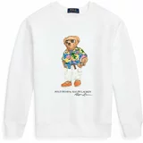 Polo Ralph Lauren Otroški bombažen pulover bela barva