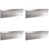 vidaXL Ograja za polže 4 pcs srebrna 100 x 3,5 x 25 cm Nerjaveče jeklo | Shoptok.si