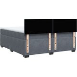 vidaXL Box spring postelja z vzmetnico temno siva 200x200 cm žamet | Shoptok.si