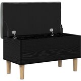  Klupa za odlaganje s jastučićem Crni hrast 82 x 42 x 46 cm | shoptok.hr