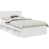 vidaXL Konstrukcija postelje Bela 120 x 190 cm Masivno borovo les, (5000102647) | Shoptok.si