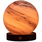 Gingko LED namizna svetilka v temni naravni barvi s steklenim senčilom (višina 13 cm) Polar Cloud – u