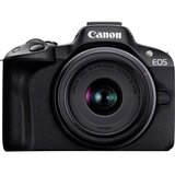 Canon EOS R50 Kit schwarz + RF-S 18-45 I digitalni slr fotoaparat RF-S 18-45 mm crna 4K-video, nastavak za bljeska | Eponuda.ba