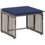  Set vanjskog namještaja 11 pcs Siva i tamnoplava poliratan | shoptok.hr