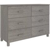 Maison Chic Komoda - Predalnik HAMAR svetlo siva 113x40x80 cm trdna borovina, (21721046) | Shoptok.si