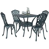  Set vrtnih stolova 5 pcs Zelena Liveni aluminij | shoptok.hr