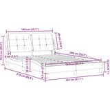 vidaXL Okvir za krevet s uzglavljem smeđi 140x200 cm od umjetne kože | shoptok.hr