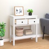  Konzolni stol bijeli 75 x 35 x 75 cm od masivne borovine | Eponuda.ba