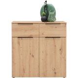 XORA komoda, črna, barve hrasta | Shoptok.si