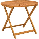  Preklopni vrtni stol Prirodna Ø90 x 75 cm Čvrsto drvo akacije | Eponuda.com
