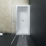  Zložljiva pregrada za tuš z 2 paneloma ESG 120x140 cm, (21027877) | Shoptok.si