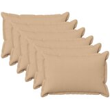  Presvlaka za jastuk 6 pcs HOUTEN Krem 50 x 80 cm Umjetni lan | shoptok.hr