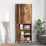vidaXL Highboard Zidne Staro drvo 69,5 x 34 x 180 cm Konstruirano drvo | shoptok.hr
