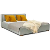 Scandic Sivi tapecirani bračni krevet s prostorom za odlaganje s podnicom 140x200 cm Dreamer – | shoptok.hr