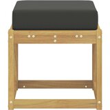  Vanjska stolica klupa s jastukom Bijela 43 x 43 x 45 cm - bijela i antracit 40 cm Otvoreno područje nogu | shoptok.hr