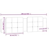  Jastuk za uzglavlje boja cappuccina 180 cm od umjetne kože | shoptok.hr