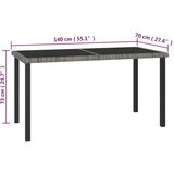 Vrtna jedilna garnitura 7-delna poli ratan siva, (20680407) | Shoptok.si