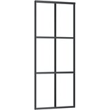  Klizna vrata s priborom ESG staklo i aluminij 76 x 205 cm | shoptok.hr