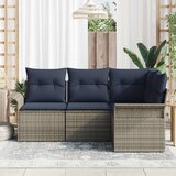  Sjedeća garnitura za vrt s pohranom 4 pcs Siva poliratan | Eponuda.com