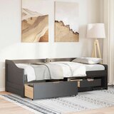vidaXL Dnevni krevet s 3 ladice bez madraca "IRUN" crni 90x200 cm | shoptok.hr