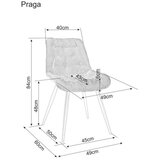  Stolica PRAGA - samt tkanina - zelena | shoptok.hr
