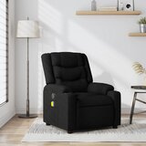 vidaXL Masažni naslonjač od tkanine crni | shoptok.hr