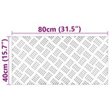 vidaXL Srebrna Kovina 80 x 40 cm Stopnice Pravokotna Industrijska | Shoptok.si