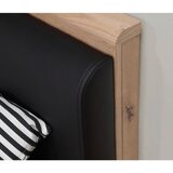 CARRYHOME postelja 140 cm x 200 cm , leseni material črna, temno siva, hrast artisan | Shoptok.si