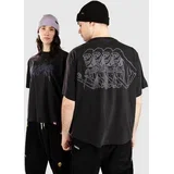 Skeleton Garment Dyed T-shirt black
