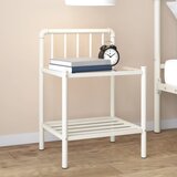 Furnova Nočna omarica bela in prozorna 45x34,5x62,5 cm kovina in steklo, (21927876) | Shoptok.si