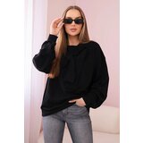 Kesi Cotton blouse with bow black Cijene