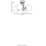 Opviq pablo 4 Lü siyah Füme Camlı avize blackfume chandelier | ePonuda.com