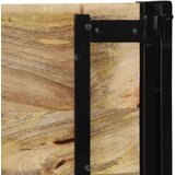 vidaXL Naglavna deska 140 cm trden mangov les in železo | Shoptok.si