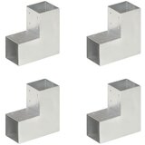  Spojnici za stupove u L-obliku 4 kom pocinčani metal 91 x 91 mm | shoptok.hr