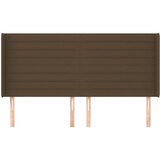  Uzglavlje s ušima tamnosmeđe 203x16x118/128 cm od tkanine | shoptok.hr