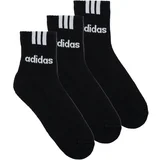 Nogavice 3-Stripes Linear Half-Crew Cushioned Socks 3 Pairs Črna