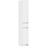 vidaXL Kopalniška omarica Bela 30 x 33 x 190 cm Inženirski les, (5000245274) | Shoptok.si