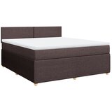 vidaXL Krevet s oprugama i madracem tamnosmeđi 180x200 cm tkanina | shoptok.hr
