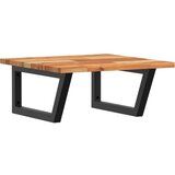  Zidna polica za umivaonik od čelika i masivnog bagremovog drva Smeđa 50 x 50 x 2 cm | shoptok.hr